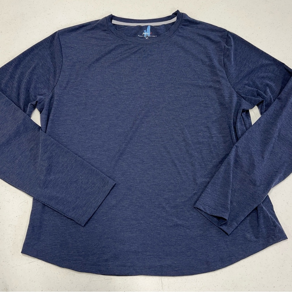 Johnnie-O Course Tee Women’s XL NAVY BLUE Performance Featherweight T-Shirt NWOT - Picture 4 of 8